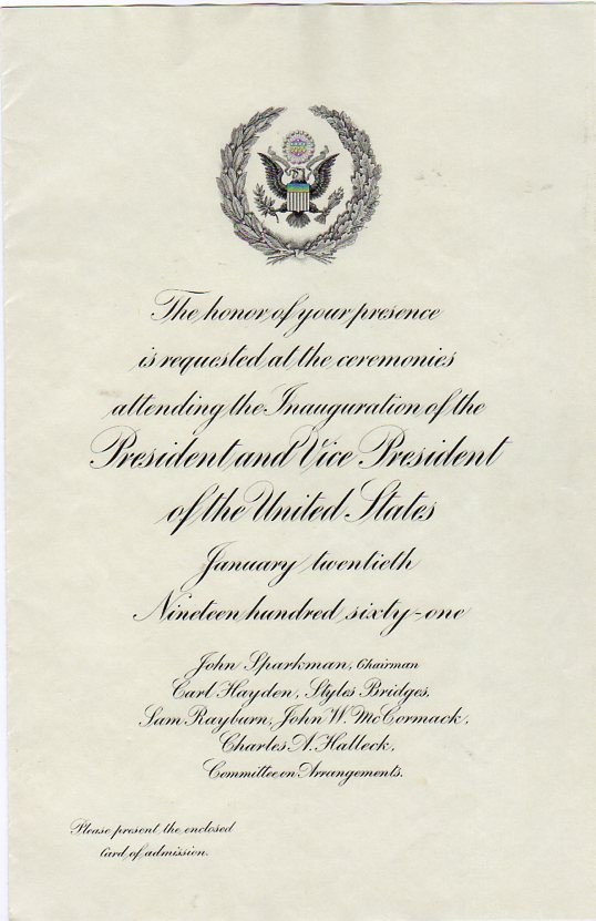 Collecting Inaugural Invitations