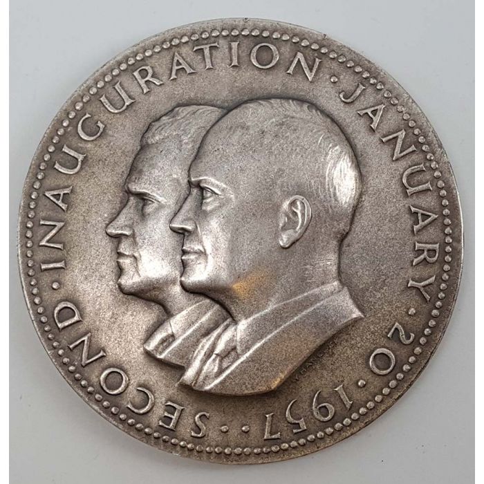 1957 Dwight Eisenhower SILVER Official Inaugural Medal
