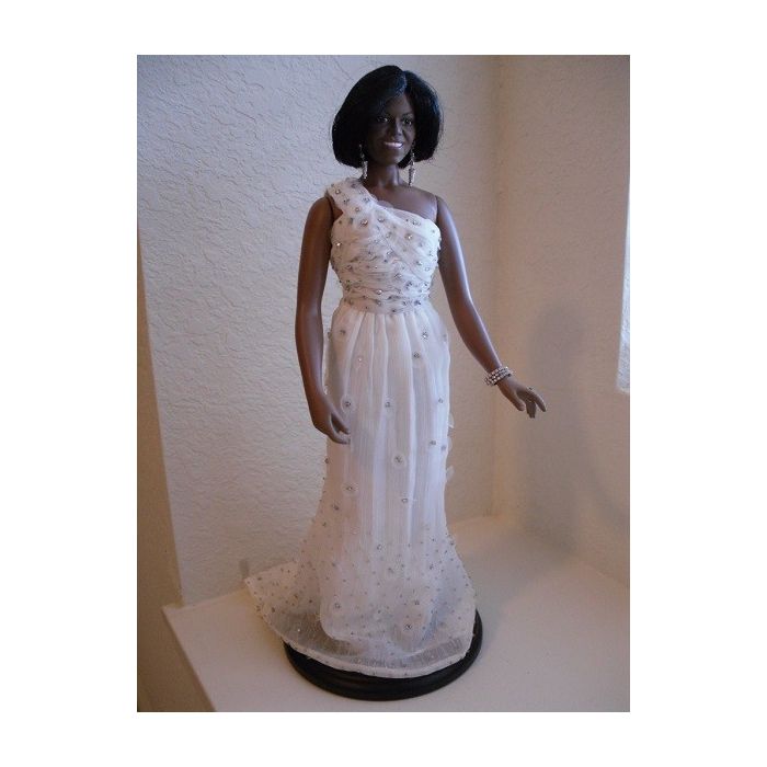 michelle obama inaugural doll white dress