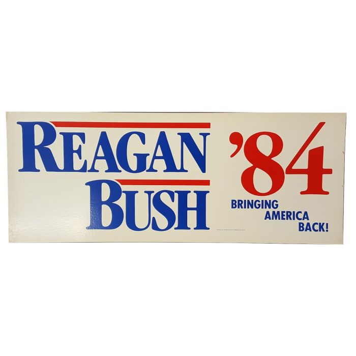 Ronald Reagan George Bush Scarce Poster Sign