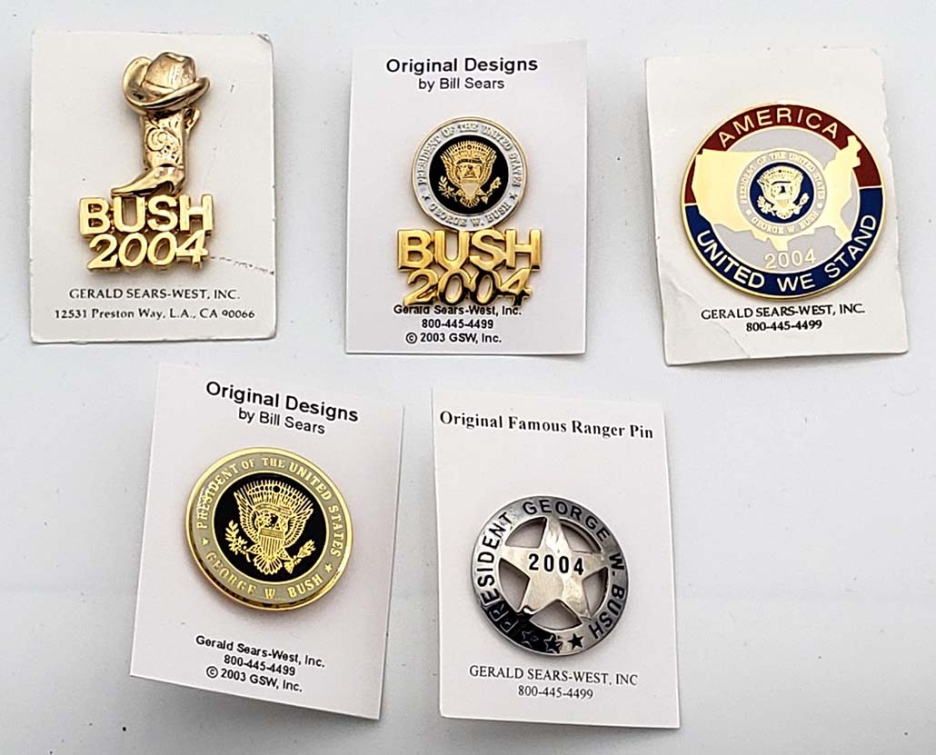 George W Bush Gerald Sears West Lapel Pins 6